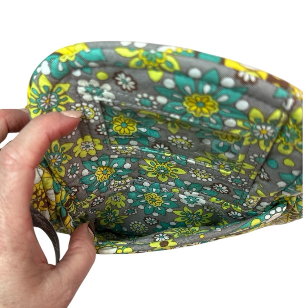 Vera Bradley Lizzy Crossbody Bag Purse Lemon Parfait Retired Paisley Floral - Picture 8 of 12